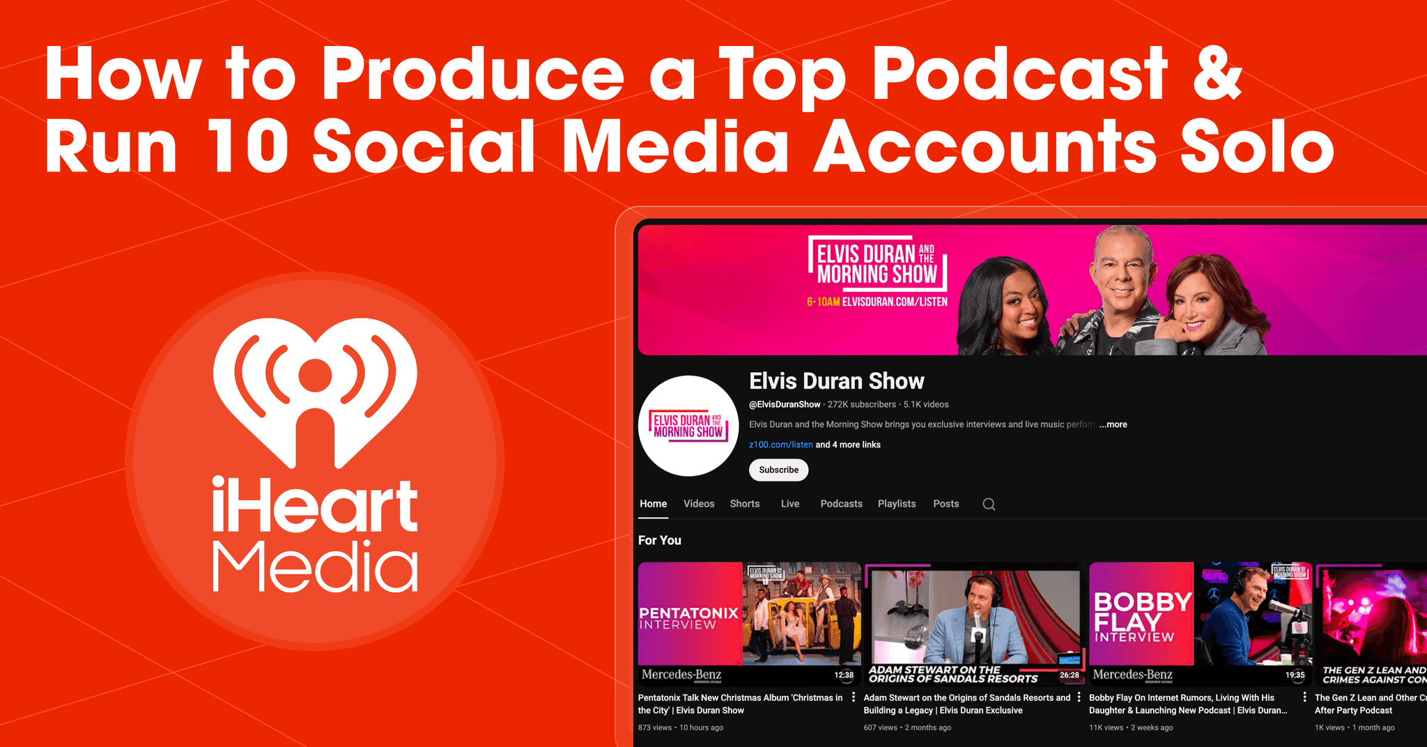 How to produce a top podcast and run 10 social accounts solo