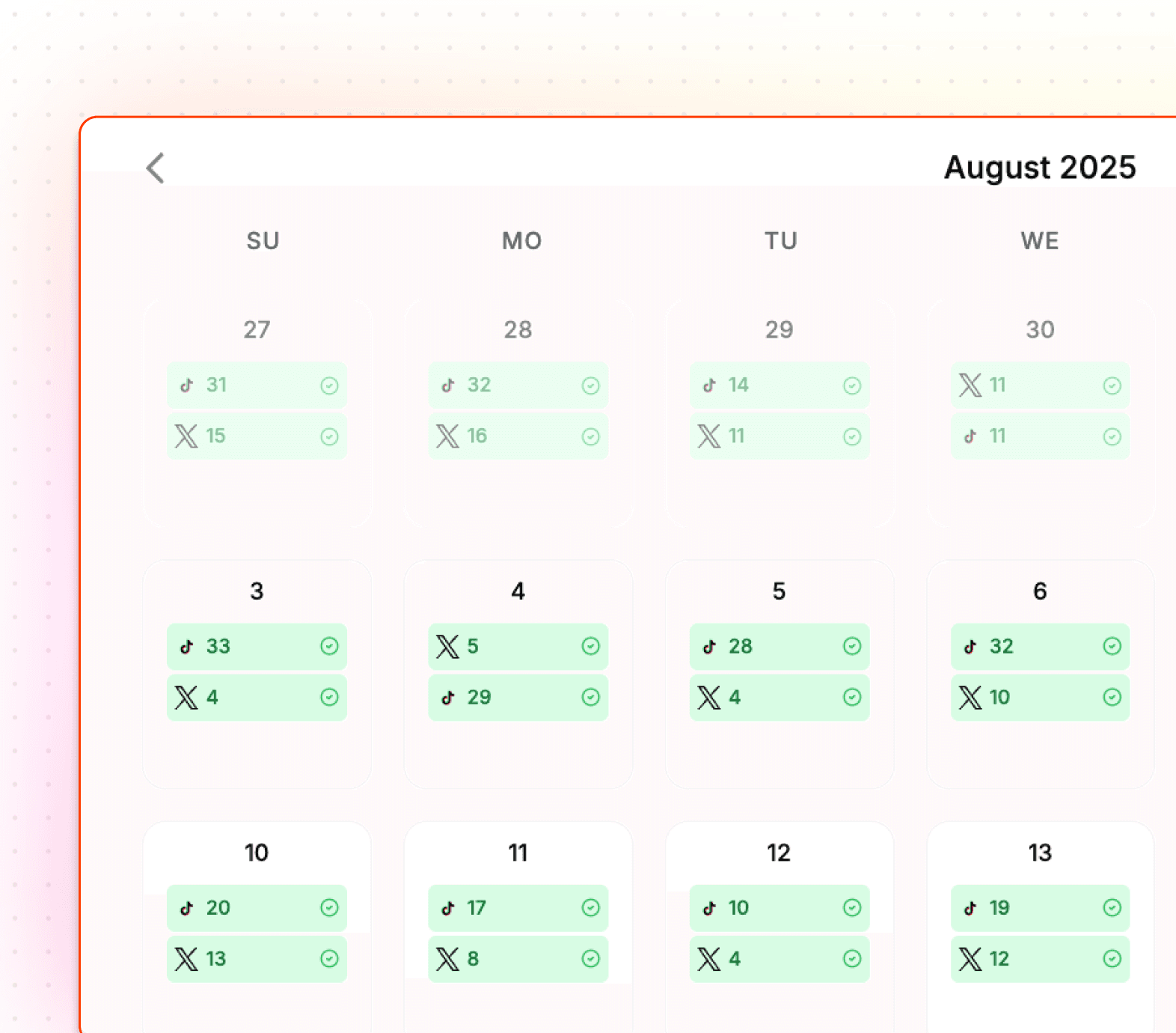 The content calendar